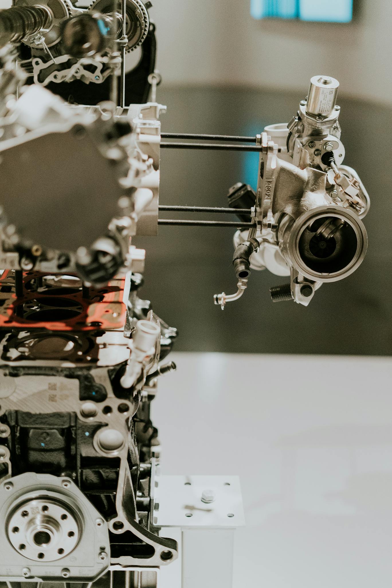 Detailed view of complex machinery parts showcasing engineering and mechanical design.